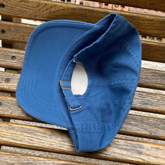 Club Car Blue Cap golf cart hat adjustable back buckle strap full 6 panel - Picture 3 of 7